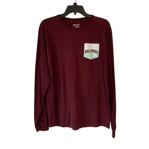 MISSISSIPPI STATE MSU Women's size Large Bulldogs Maroon Long Sleeve Tee